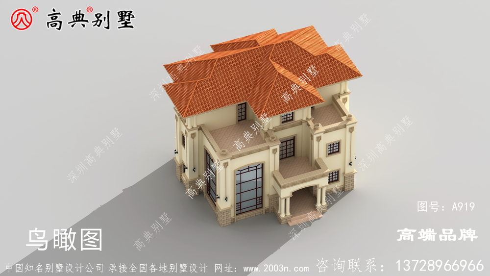 復式三層簡歐別墅與家鄉風景相得益彰契合感十足