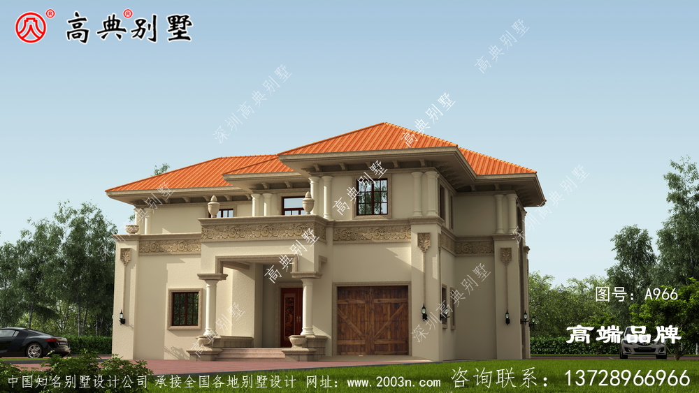 斜頂設計使整個建筑看起來更加端莊典雅