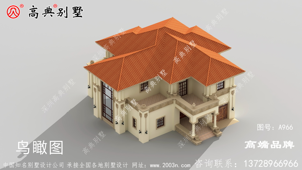斜頂設計使整個建筑看起來更加端莊典雅