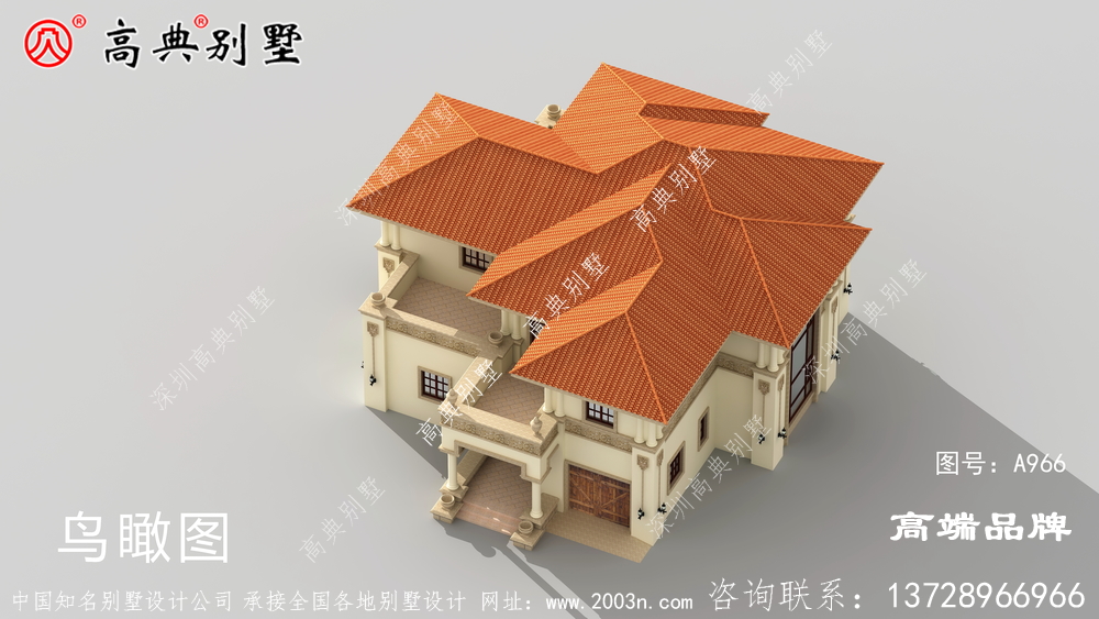斜頂設計使整個建筑看起來更加端莊典雅