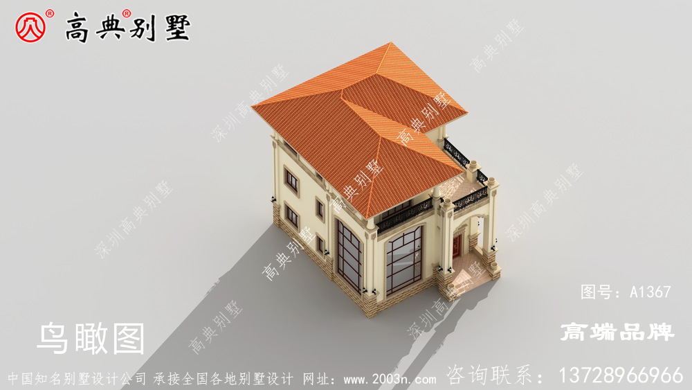 整體色調非常溫暖，玄關設計使別墅更具觀賞性