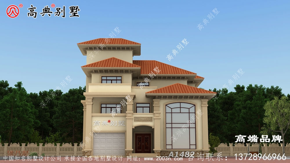 三層別墅住宅農(nóng)村，回家建一棟，看著就氣派