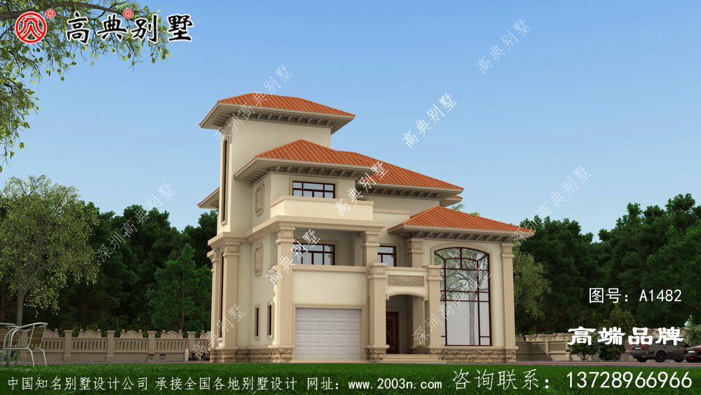 三層別墅住宅農(nóng)村，回家建一棟，看著就氣派