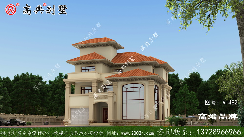 三層別墅住宅農(nóng)村，回家建一棟，看著就氣派