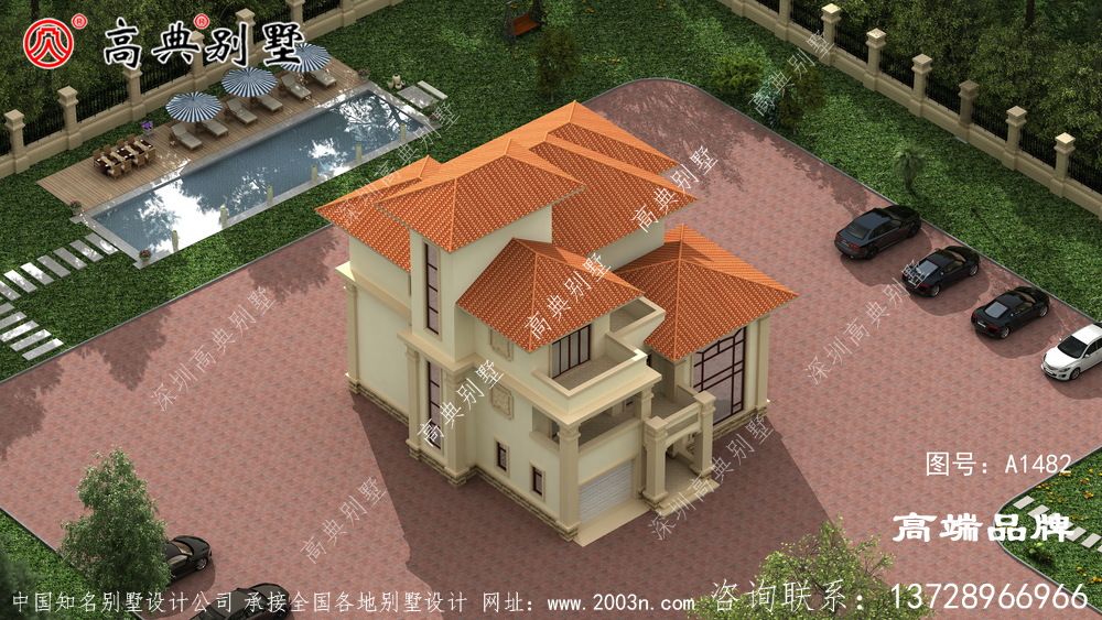 三層別墅住宅農(nóng)村，回家建一棟，看著就氣派