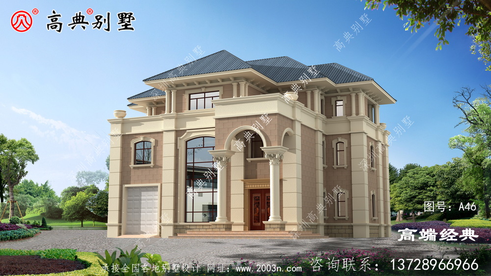農村三層自建別墅樓設計圖紙，外觀大氣內部布局無可挑剔