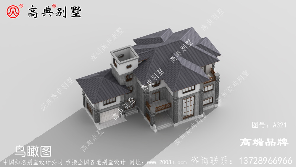 新中式三層別墅，結合現代元素設計高級感非常