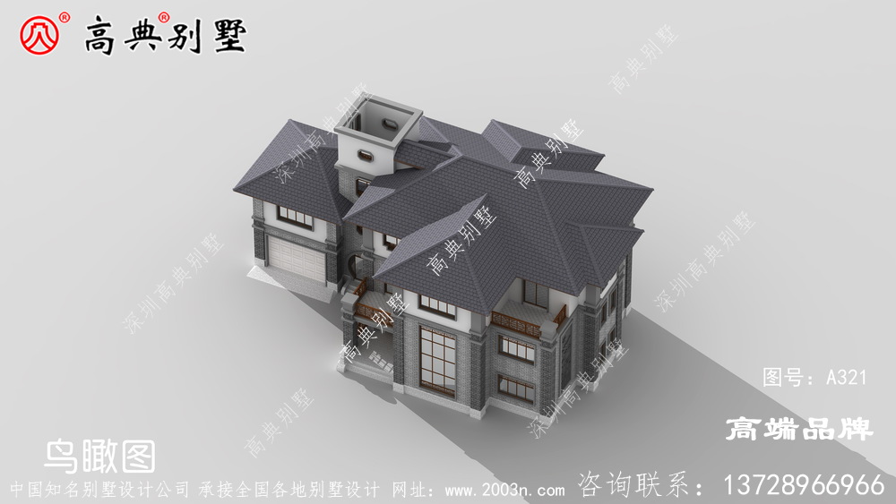 新中式三層別墅，結合現代元素設計高級感非常